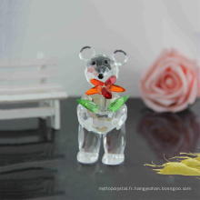 figurine d&#39;ours en cristal